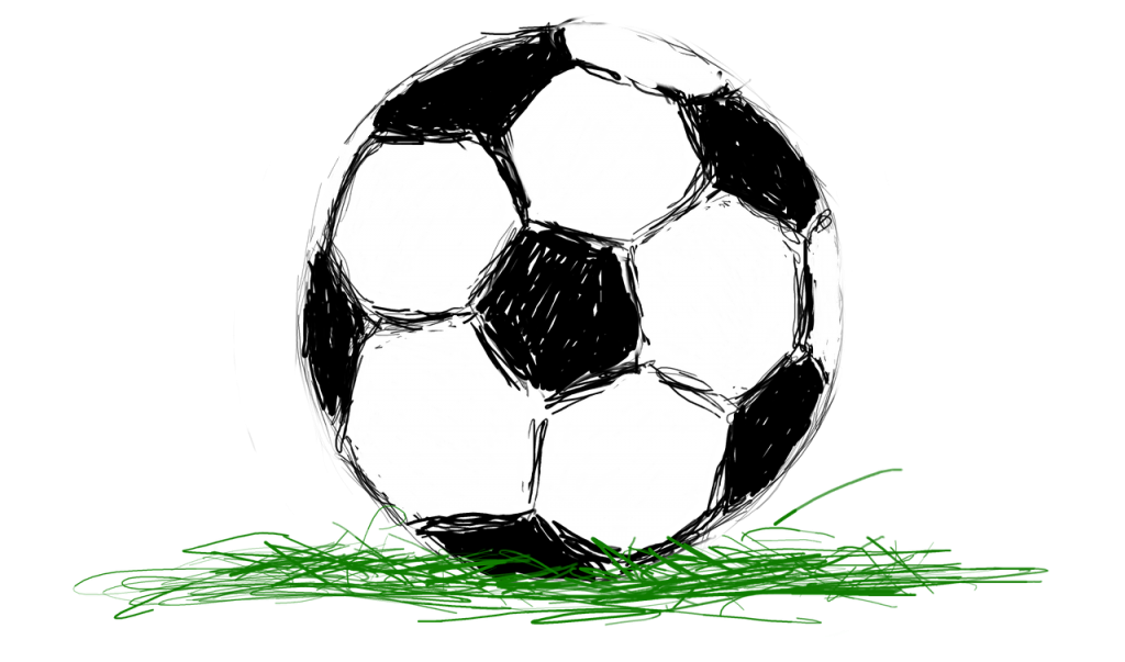 Fußball Ball zeichnen