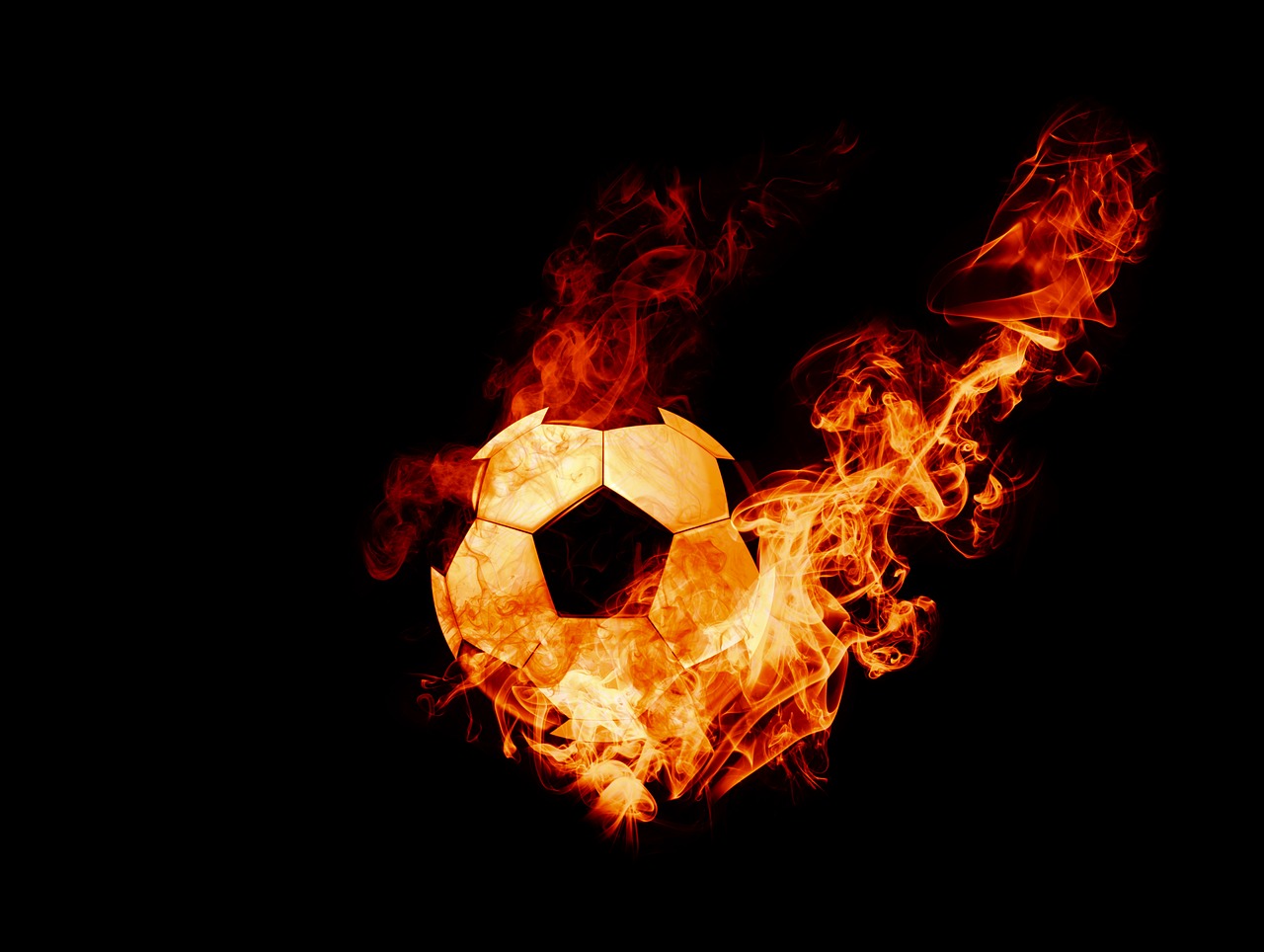 brennender Fußball